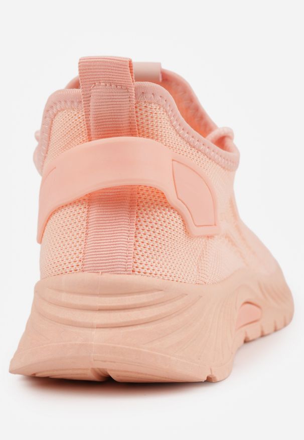 Renee - Różowe Buty Sportowe na Platformie ze Sznurowaniem Adelmarie. Okazja: na co dzień. Kolor: różowy. Materiał: jeans, dresówka. Obcas: na platformie