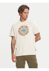 Napapijri T-Shirt S-Dorees NP0A4IBE Beżowy Regular Fit. Kolor: beżowy. Materiał: bawełna #1