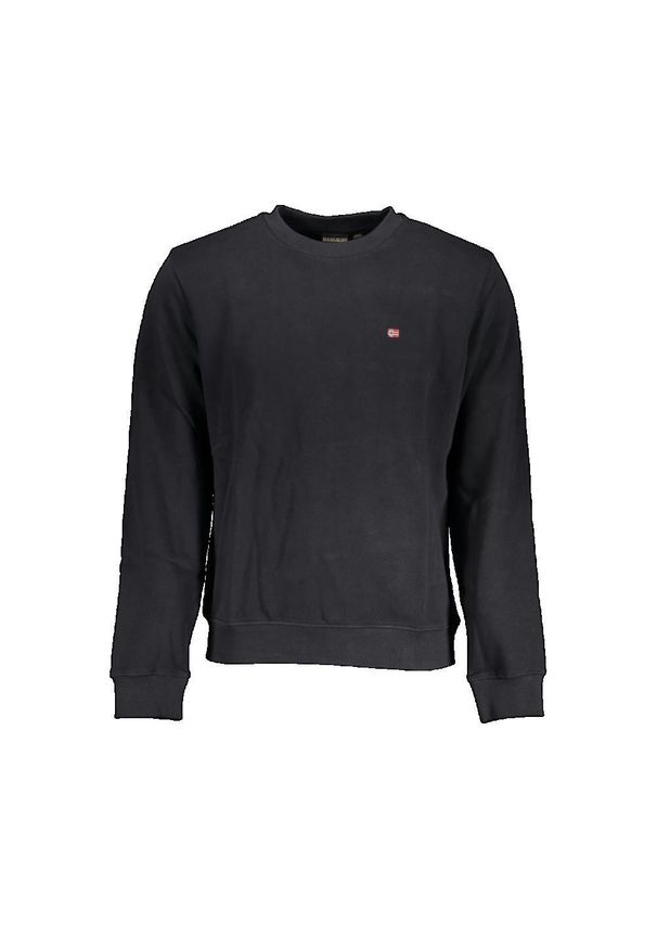 Bluza Napapijri Balis Crew Czarna na Wędrówki. Okazja: na co dzień. Kolor: czarny. Materiał: bawełna. Styl: elegancki, sportowy, casual