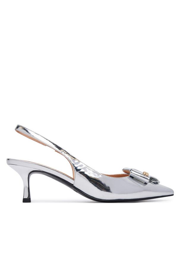 Love Moschino - LOVE MOSCHINO Czółenka JA10366G0OJE090B Srebrny. Kolor: srebrny. Materiał: skóra