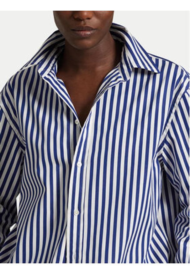 Polo Ralph Lauren Koszula 211968218001 Granatowy Oversize. Typ kołnierza: polo. Kolor: niebieski. Materiał: bawełna