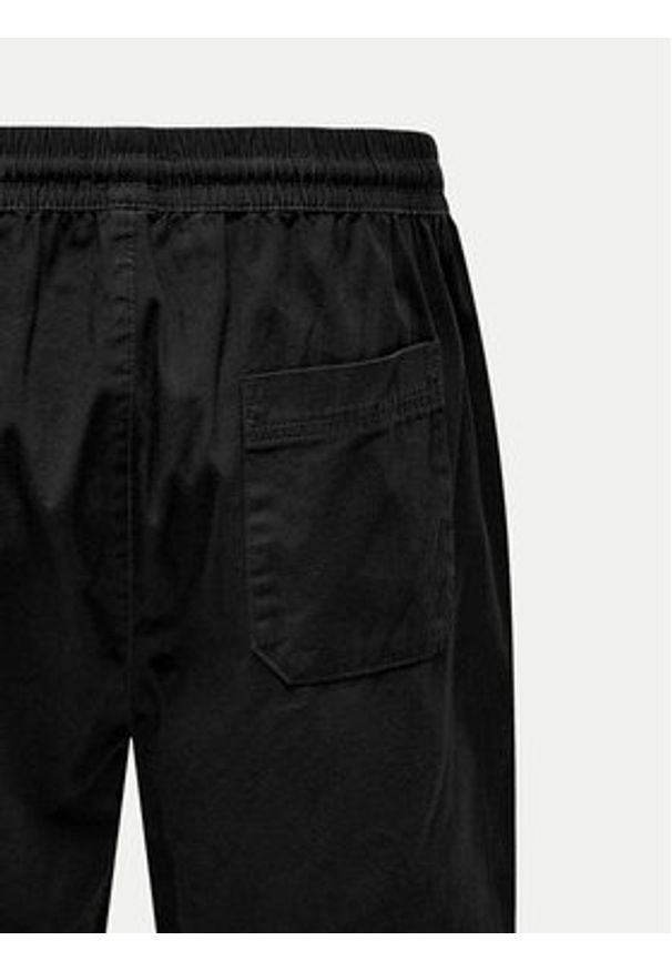 Only & Sons Szorty materiałowe Tel 22027949 Czarny Regular Fit. Kolor: czarny. Materiał: bawełna