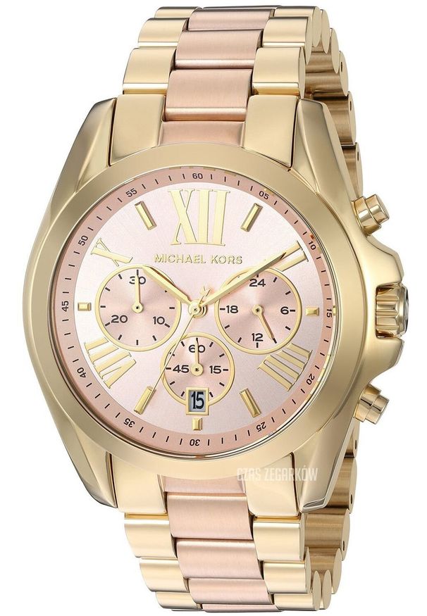 Zegarek Michael Kors Damski Zegarek Bradshaw MK6359 Bi-Color z Różowym Złotem. Kolor: złoty, wielokolorowy, różowy