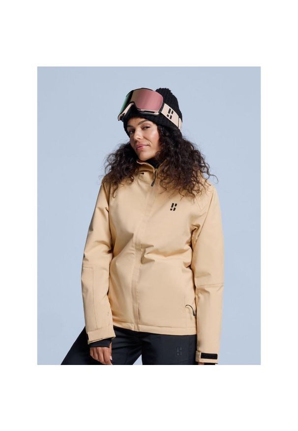 POEDERBAAS - Kurtka narciarska damska - Arctic 2L ocieplana - ciepły piasek. Kolor: beżowy. Materiał: poliester. Sezon: zima. Sport: narciarstwo