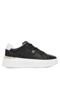 TOMMY HILFIGER - Tommy Hilfiger Sneakersy Th Chic Platform FW0FW09396 Czarny. Kolor: czarny. Materiał: skóra. Obcas: na platformie #1