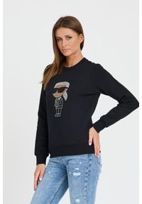 Karl Lagerfeld - KARL LAGERFELD Czarna damska bluza Ikonik 2.0, Rozmiar XS. Kolor: czarny #7