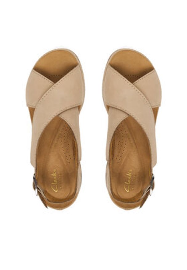 Clarks Sandały Kassanda Step 26177302 Różowy. Kolor: różowy. Materiał: nubuk, skóra