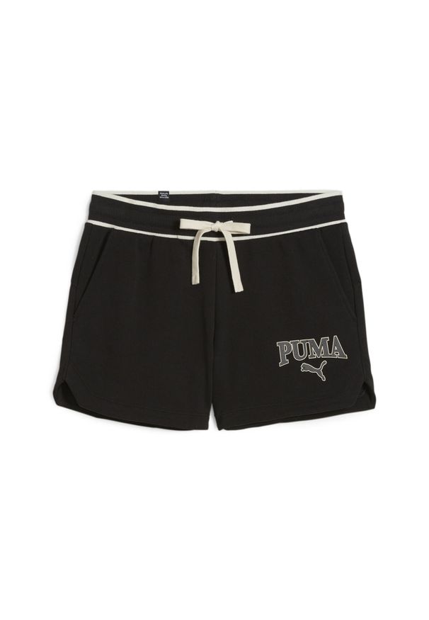 Spodenki Puma Squad Women's Shorts, Kobiety. Kolor: czarny. Materiał: bawełna, materiał