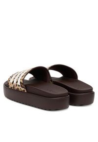 Adidas - adidas Klapki adilette Platform Slides JR9234 Brązowy. Kolor: brązowy. Materiał: skóra. Obcas: na platformie