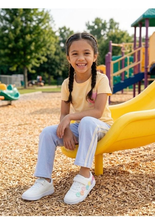 Sinsay - Legginsy flare z ozdobną koronką - niebieski. Kolor: niebieski. Materiał: koronka. Wzór: koronka