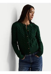 Polo Ralph Lauren Kardigan 211972104008 Zielony Slim Fit. Typ kołnierza: polo. Kolor: zielony. Materiał: wełna #3