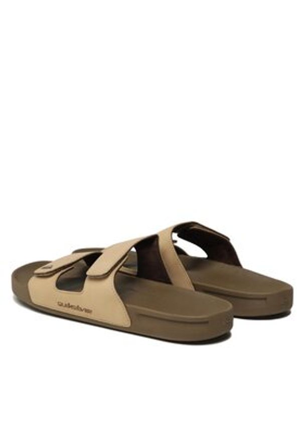 Quiksilver Klapki AQYL101256 Beżowy. Kolor: beżowy. Materiał: skóra