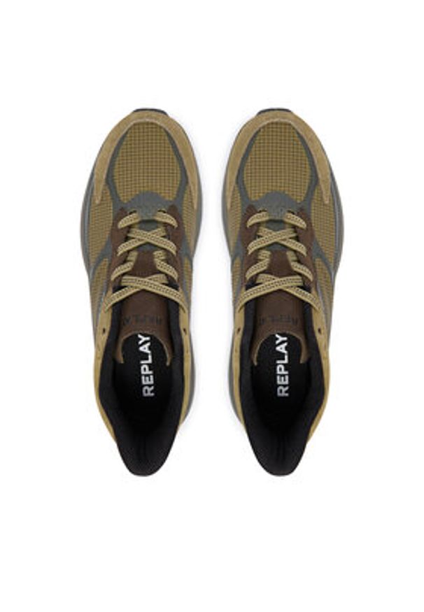 Replay - REPLAY Sneakersy GMSH4.000.C0001T Zielony. Kolor: zielony. Materiał: skóra