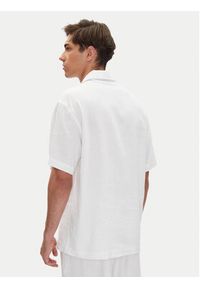 Emporio Armani Koszula EM000593 AF12356 U0002 Biały Regular Fit. Kolor: biały. Materiał: wiskoza, len #5