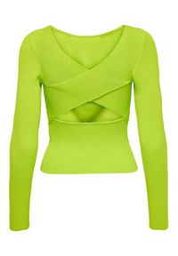 only - ONLY Sweter 15283423 Zielony Slim Fit. Kolor: zielony. Materiał: syntetyk, wiskoza #4
