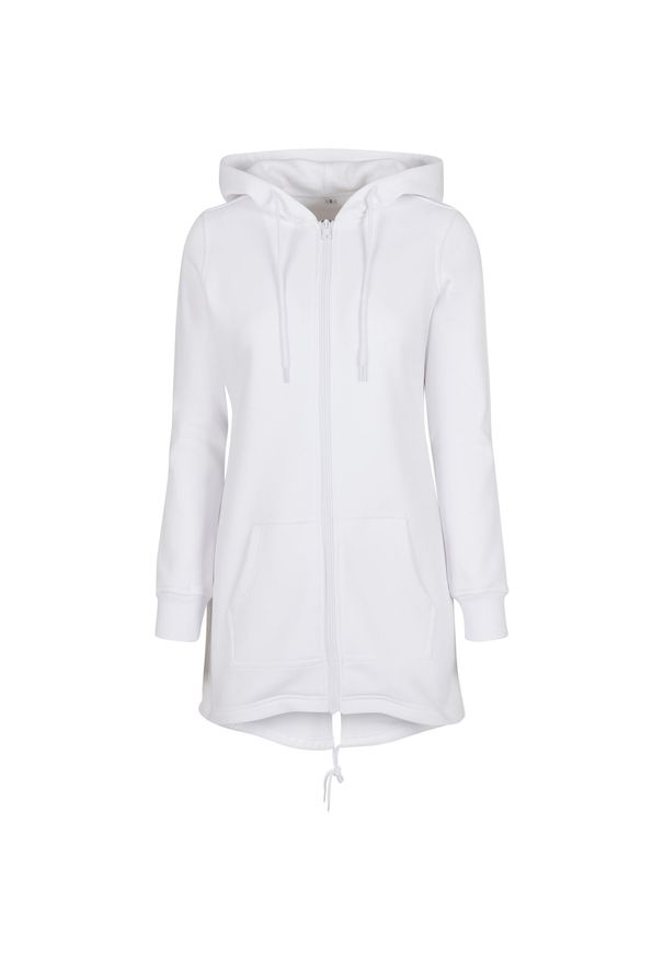 BUILD YOUR BRAND - Parka Dresowa Dla Kobiet. Kolor: biały. Materiał: dresówka