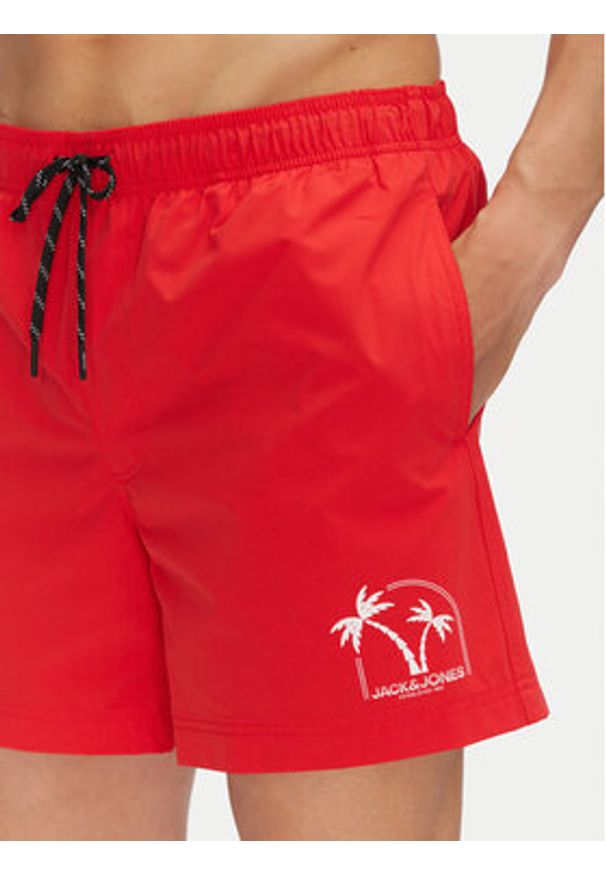 Jack & Jones - Jack&Jones Szorty kąpielowe Maui 12278729 Czerwony Regular Fit. Kolor: czerwony
