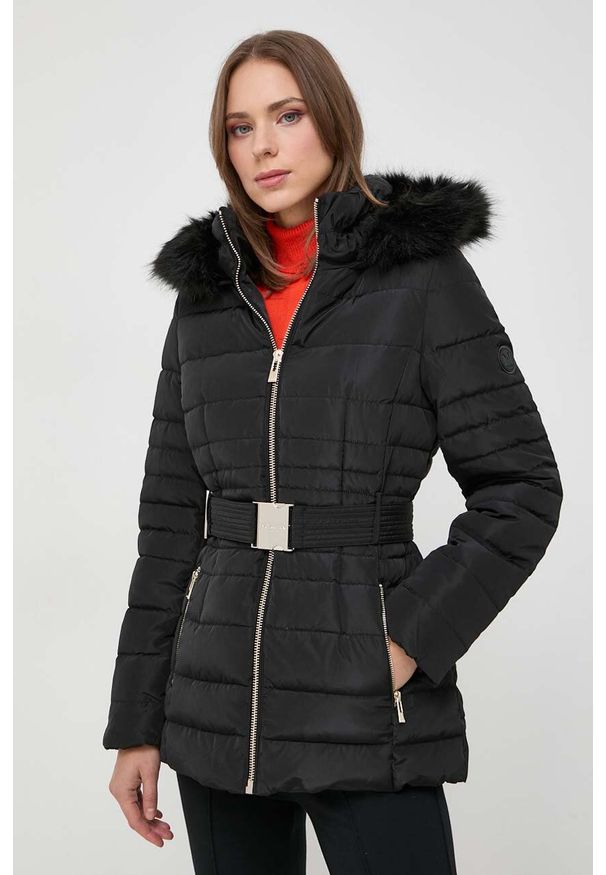 Morgan kurtka puchowa damska kolor czarny przejściowa. Kolor: czarny. Materiał: puch