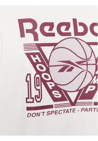 Reebok T-Shirt Basketball IL4428 Biały Regular Fit. Kolor: biały. Materiał: bawełna #3