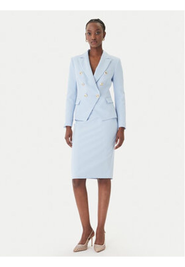 Rinascimento Marynarka CFC0128639003 Błękitny Regular Fit. Kolor: niebieski. Materiał: syntetyk