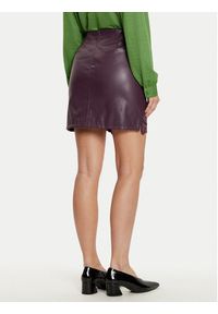 Vila Spódnica z imitacji skóry Paz 14102686 Fioletowy Slim Fit. Kolor: fioletowy. Materiał: skóra #4