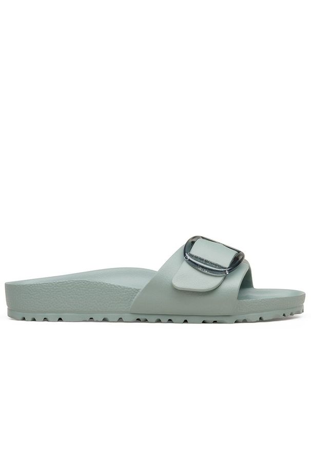 Klapki damskie Birkenstock Madrid Big Buckle 1031422 - zielone. Kolor: zielony. Wzór: aplikacja