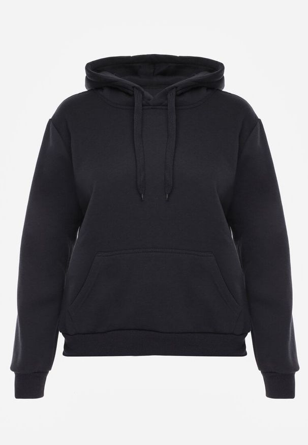 Renee - Granatowa Bluza z Kapturem Corbetes. Typ kołnierza: kaptur. Kolor: niebieski. Materiał: prążkowany, polar, tkanina, dresówka. Długość rękawa: długi rękaw. Długość: długie. Wzór: jednolity, gładki