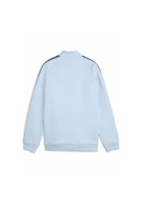 Puma - Młodzieżowa kurtka Manchester City KING Anthem PUMA Silver Sky Deep Navy Blue. Kolor: niebieski