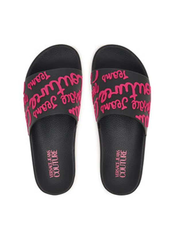 Versace Jeans Couture Klapki 79VA3SQ1 Czarny. Kolor: czarny. Materiał: syntetyk