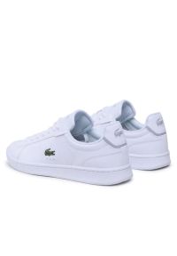 Buty Lacoste Carnaby Pro BL23 1 Sma M 745SMA011021G białe. Kolor: biały. Materiał: syntetyk, tkanina, skóra, materiał. Szerokość cholewki: normalna