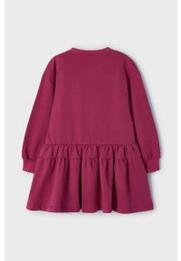 Mayoral sukienka dziecięca kolor różowy mini rozkloszowana. Kolor: różowy. Materiał: tkanina. Długość rękawa: długi rękaw. Długość: mini #4