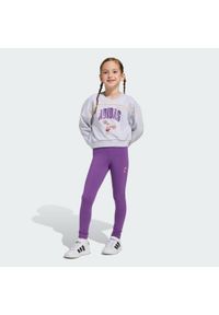Zestaw Adidas Disney Minnie Mouse Jogger. Okazja: na uczelnię. Kolor: szary, pomarańczowy, wielokolorowy. Materiał: dresówka. Wzór: motyw z bajki. Styl: sportowy #1