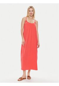 Vero Moda Sukienka letnia Luna 10286077 Czerwony Regular Fit. Kolor: czerwony. Materiał: syntetyk, bawełna. Sezon: lato #1