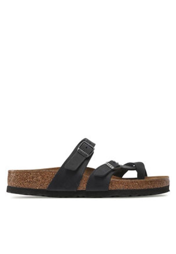 Birkenstock Japonki Mayari 0171481 Czarny. Kolor: czarny. Materiał: nubuk, skóra