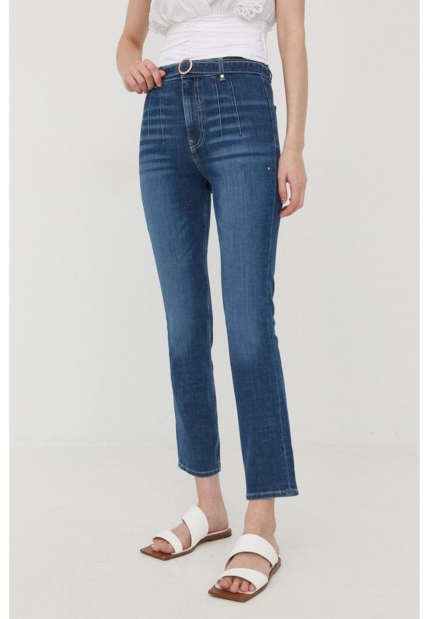 Guess jeansy damskie high waist. Stan: podwyższony. Kolor: niebieski