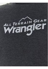 Wrangler T-Shirt Logo Tee WC5FGEB00 112326375 Szary Regular Fit. Kolor: szary. Materiał: syntetyk