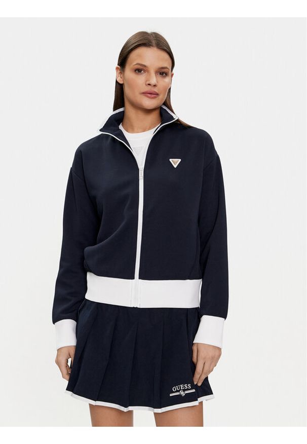 Guess Bluza Mylah V4GQ02 KBFB2 Granatowy Regular Fit. Kolor: niebieski. Materiał: syntetyk