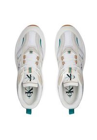 Calvin Klein Jeans Sneakersy Retro Tennis Su-Mesh YM0YM00589 Biały. Kolor: biały. Materiał: skóra #4