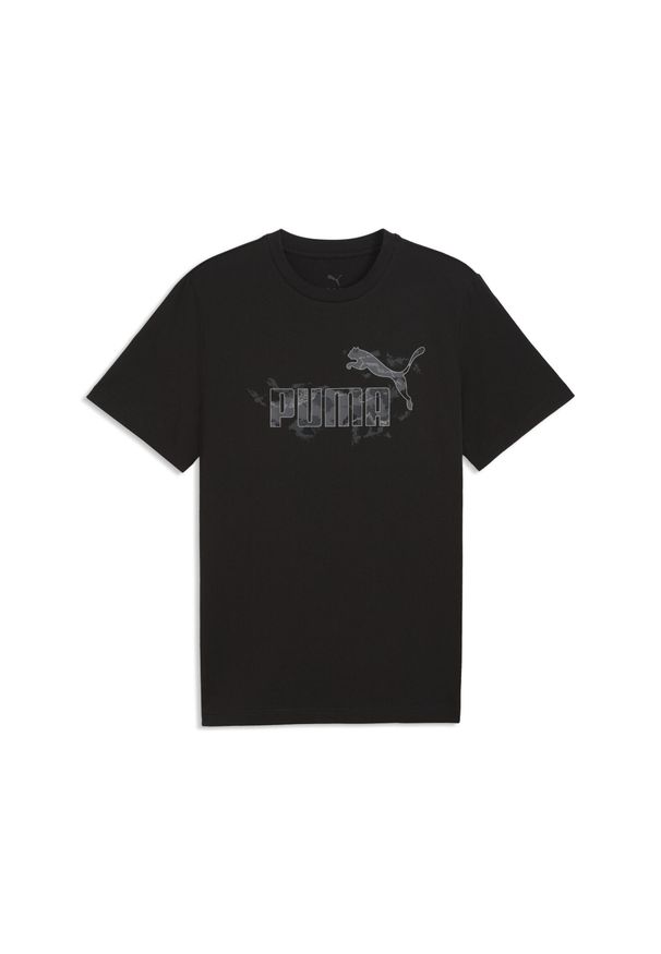 Puma - Męska koszulka Camo PUMA. Kolor: czarny. Wzór: nadruk. Sport: bieganie