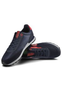 Big-Star - Granatowe Sneakersy Big Star Męskie Modne Półbuty. Okazja: na co dzień. Kolor: niebieski. Materiał: zamsz, materiał, skóra ekologiczna. Szerokość cholewki: normalna. Sport: fitness #5