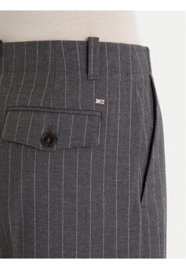 TOMMY HILFIGER - Tommy Hilfiger Spodnie materiałowe WW0WW47550 Szary Wide Leg. Kolor: szary. Materiał: syntetyk