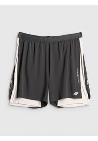 4f - 4F Spodenki do biegania szybkoschnące męskie - czarne XL. Kolor: czarny. Materiał: skóra, materiał. Długość: krótkie. Sport: bieganie #1