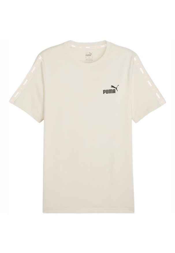 Puma - T-shirt Męski Essential. Kolor: beżowy. Sport: turystyka piesza