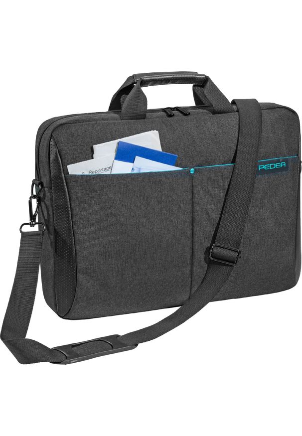 Torba Pedea Lifestyle 17.3" Czarna (66065004). Kolor: czarny