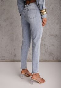 Renee - Niebieskie Casualowe Jeansy z Bawełny Menisea. Okazja: na co dzień. Kolor: niebieski. Styl: casual #3