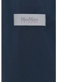 Max Mara Leisure parka damska kolor granatowy przejściowy. Typ kołnierza: kaptur. Kolor: niebieski. Materiał: tkanina, materiał. Długość rękawa: raglanowy rękaw. Wzór: gładki #2