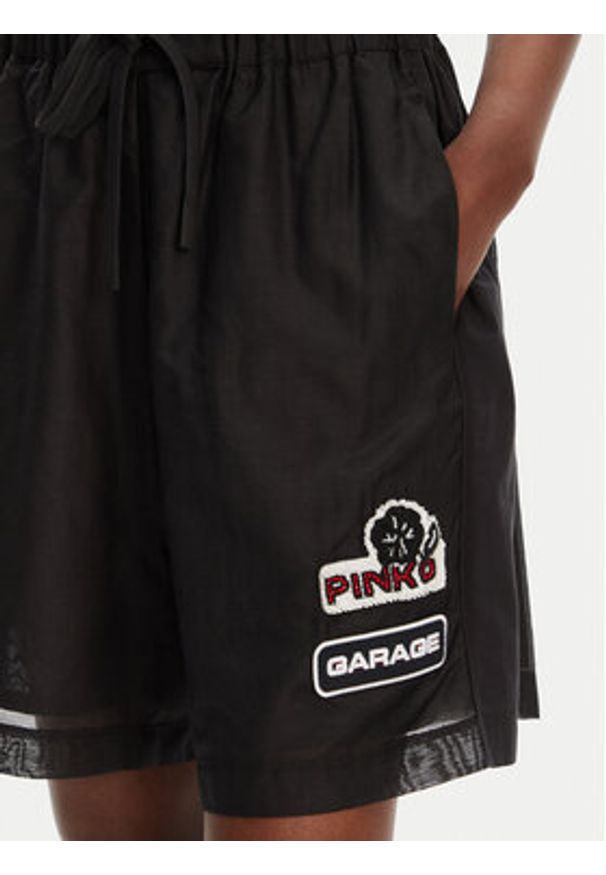 Pinko - PINKO Szorty materiałowe Lewis 105243 A2M7 Czarny Regular Fit. Kolor: czarny. Materiał: bawełna