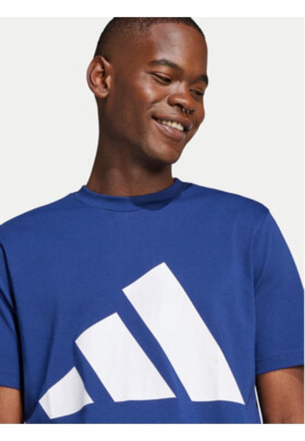 Adidas - adidas T-Shirt Essentials Big Logo JE8940 Granatowy Regular Fit. Kolor: niebieski. Materiał: bawełna