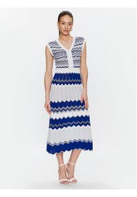 Morgan Sukienka dzianinowa 231-RMGUI Niebieski Regular Fit. Kolor: niebieski. Materiał: wiskoza