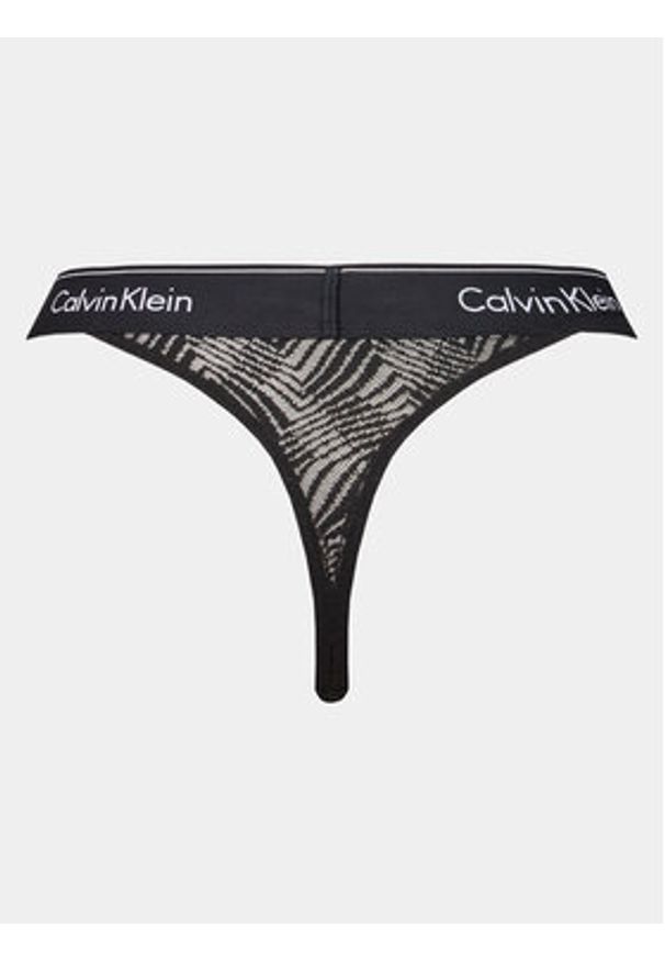 Calvin Klein Underwear Stringi 000QF7714E Czarny. Kolor: czarny. Materiał: syntetyk
